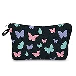 Deanfun Makeup Case Small, Cosmetic Zipper Bag Waterproof for Purse Mini, Women Cute Traveling Accessories Pouch for Ladies Thanksgiving Christmas Gifts(D2-55122)