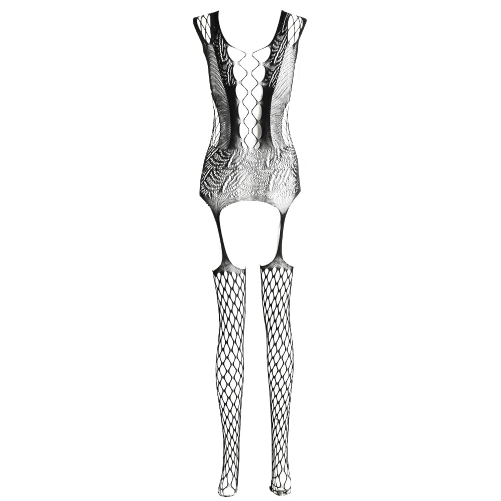 Women's Polymide and Elastane Body Stocking Free Size Black