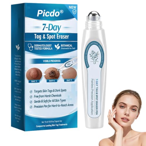 Picdo Tag & Spot Eraser Picdo Skin Tag Remover for Face & Body Salicylic Acid & Tea Tree Oil Formula Natural Ingredients Suitable for All Skin Types (1 Pc)