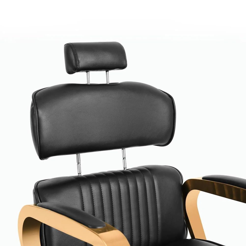 Metall-Hydraulik-Friseursessel Premium Mit Hydrauliksystem, 360° Rotation, Edelstahlgestell Und Hochdichtem Schaumstoff Für Professionelle Salons