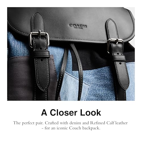 Coach Men's Hitch Backpack Patchwork, Denim Multi, One Size4