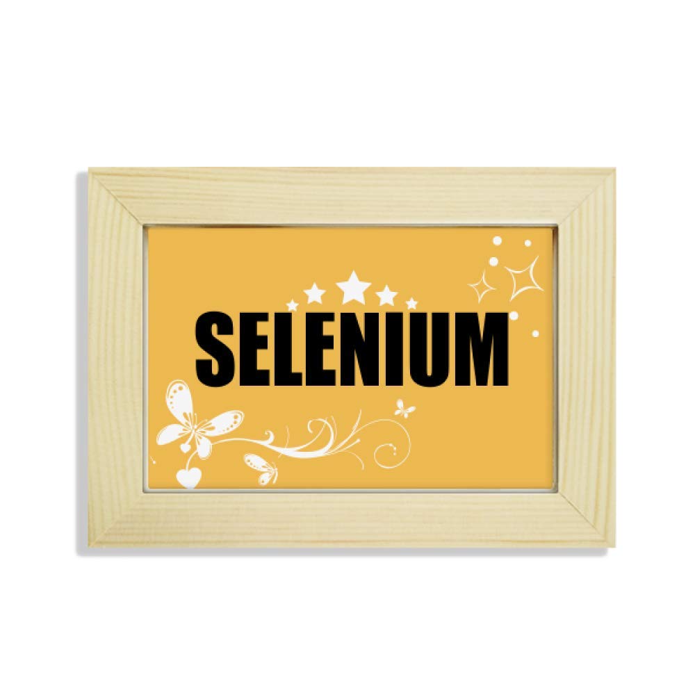 Cuadro de selenio con marco de madera para decoracion de escritorio