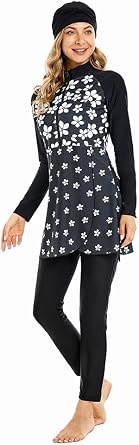 Muslim Swimsuits for Women Long Sleeve Modest Swimwear Arabic Swimming Costume Plus Size Burkini