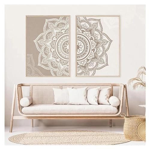 Impression d'art mural de qualité premium pour salon avec châssis et double cadre intérieur