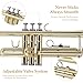 Aileen Lexington Standard Gold Bb Student Model Trumpet Includes Hard Case, Cleaning Rod and Cloth, Gloves