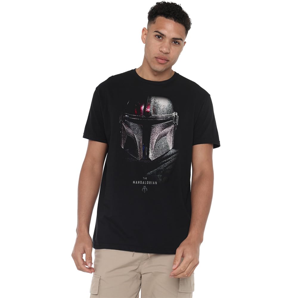 Star Wars Mens Mandalorian - Shadows T Shirt, Shadows Black, XL UK