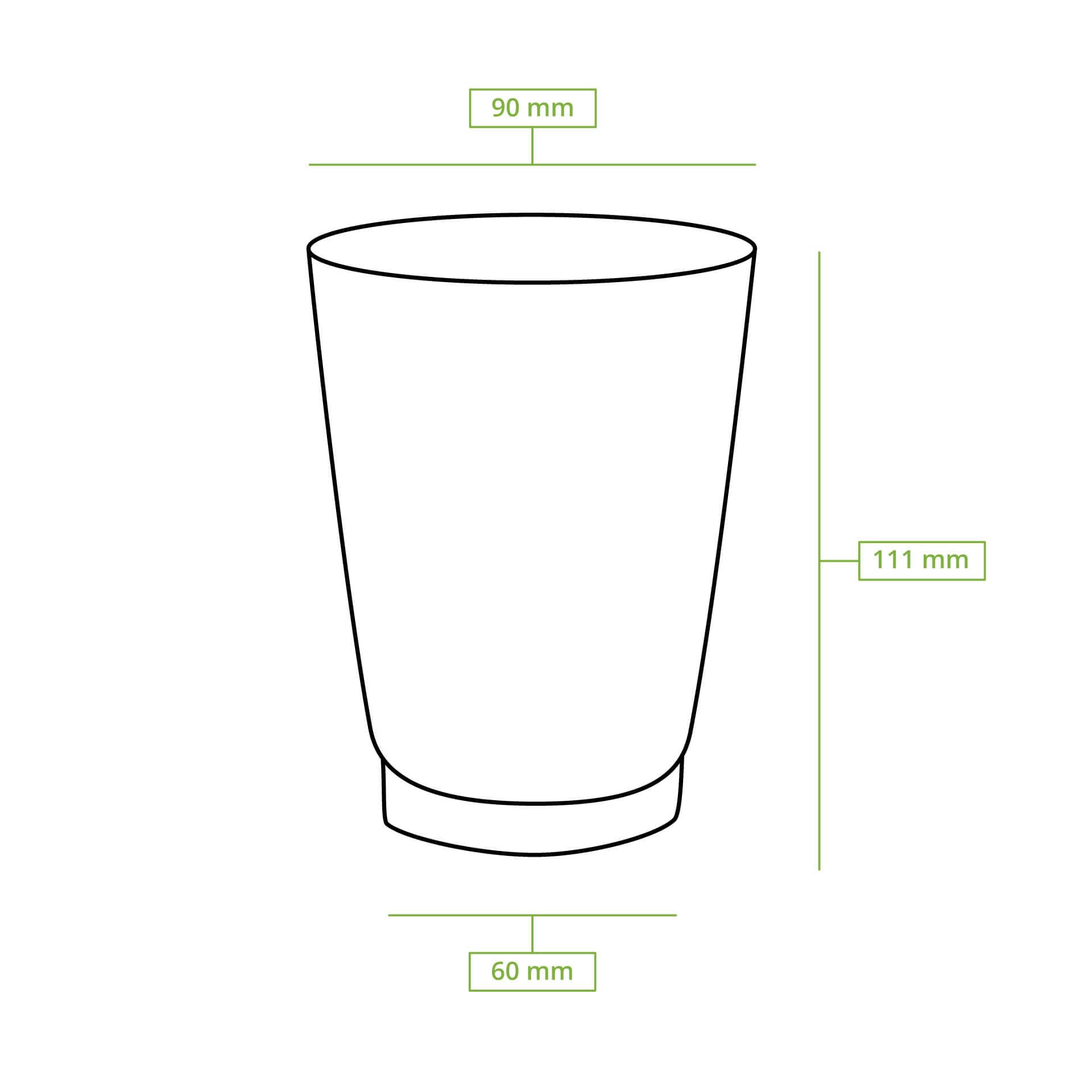 BIOZOYG 500x bicchierini caffè isotermici 300 ml / 12 oz, Ø 90 mm bianco/marrone - bicchieri carta a doppio strato e senza plastica - bicchierini caffe carta