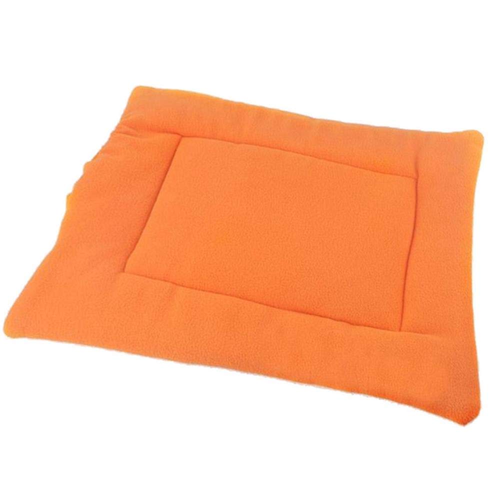 Matelas chenil pour chien orange XL : tapis de couchage d'hiver confortable