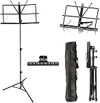 Duramex (TM) 2 in 1 Compact & Portable Sheet Floor Music Stand and Table Top Stand with carrying bag (Portable) Enhanced Tripod Tubes for Books Notes