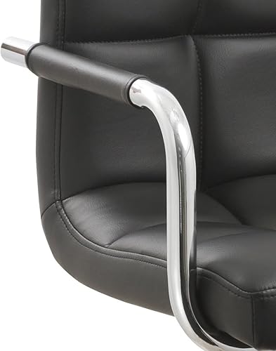 Miniatura 26 de AC Pacific Taburete de bar giratorio ajustable contemporáneo con cojín y reposabrazos, 24-33 pulgadas, color blanco Blanco,Blanco (Daisy