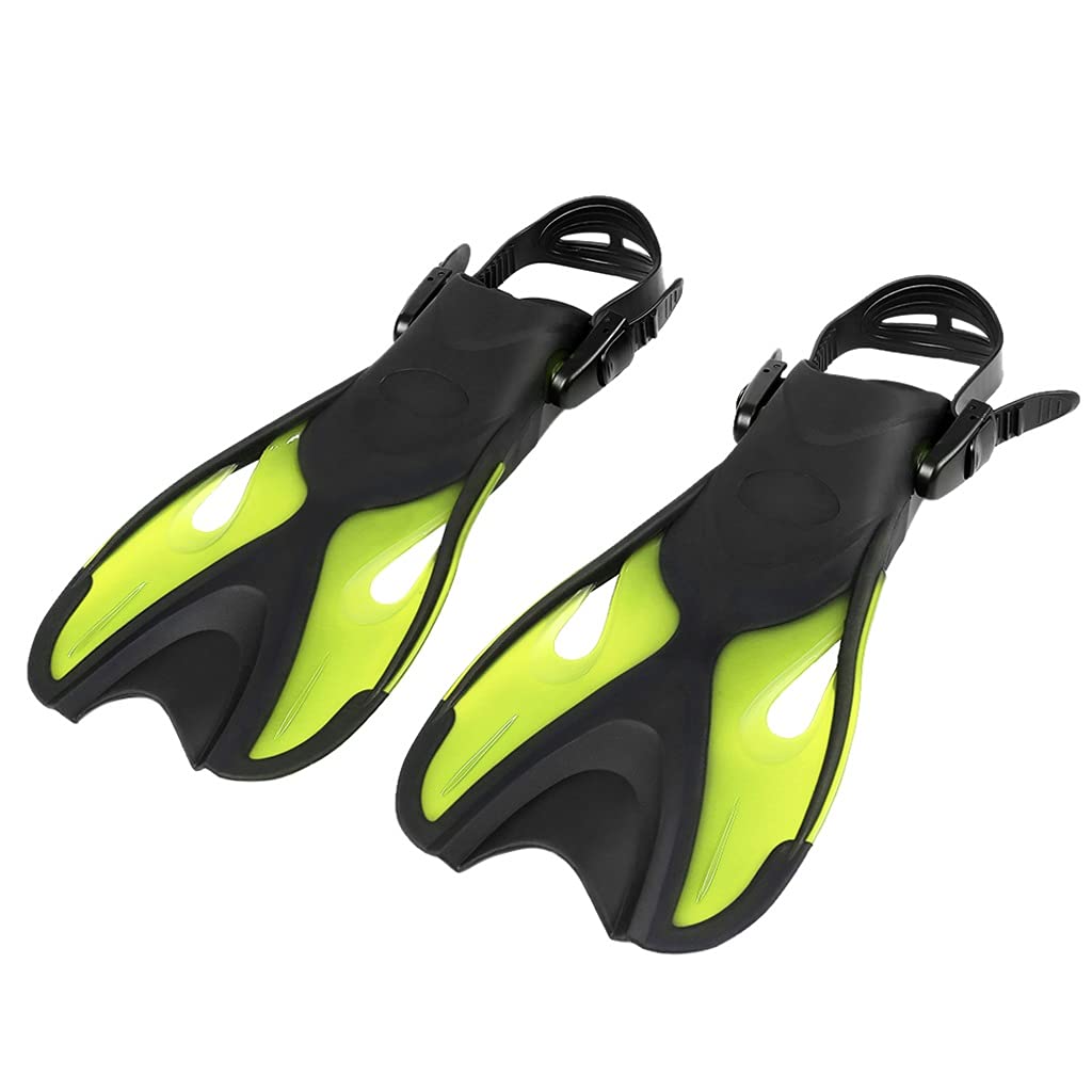 Pinne da Nuoto Antiscivolo for Bambini, con Cinturino Regolabile, Pinne da Immersione, Pinne da Nuoto con Tallone, Pinne for Snorkeling, Attrezzatura Subacquea