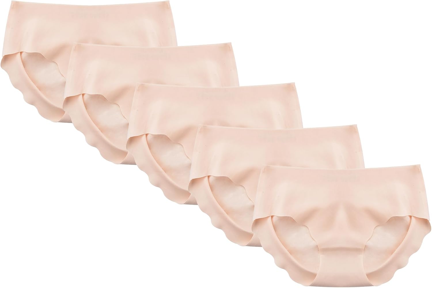 DGHM-JLMY Womens Breathable Briefs Stretch Hipster Panties Ice Silk Soft Stretchy Panties Seamless Bikini Knicker 5 Pack
