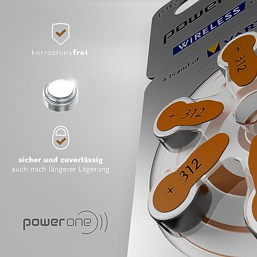 Image of Power One P312 Hearing Aid Battery (6-Pack)