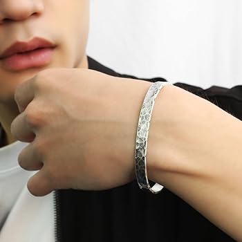 e.m. テクスチャーバングル SILVER ブレスレット Amazon | [新宿銀の蔵
