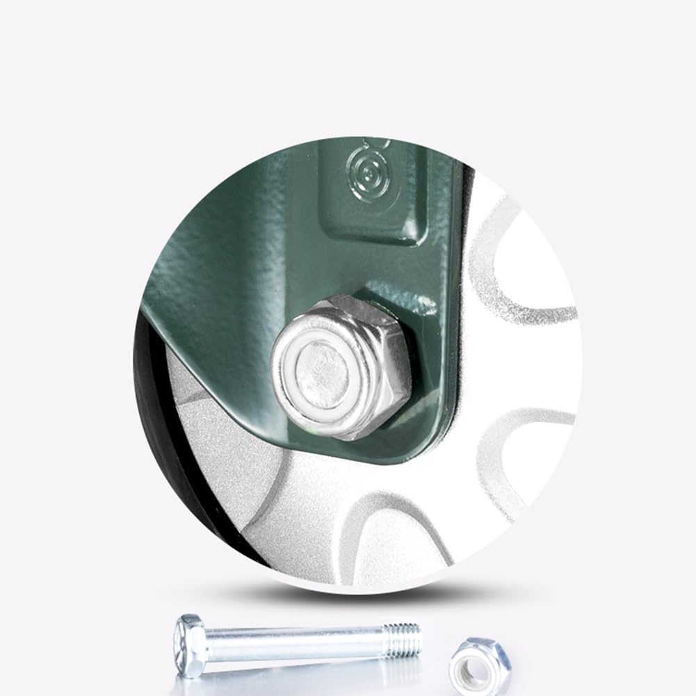 Gerrit 125mm Ruota con Perno Filettato per Carichi Pesanti, M20 Barra Filettata Metrica, Set di 4 Ruote Girevole Industriali Lisce e Silenziose, Ammortizzanti e Resistenti all'usura