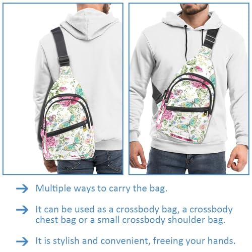 Bandolera cruzada de diseño mariposa con correa ajustable cómoda y ligera 2