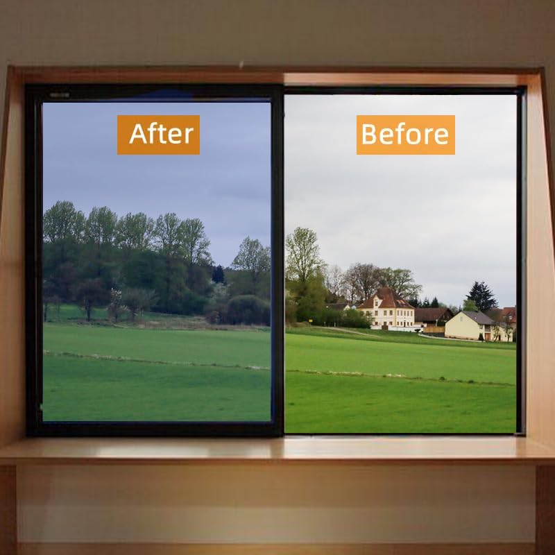 Película para ventana transparente de seguridad 2MIL azul claro 35.4x16.5 pies miniatura 3