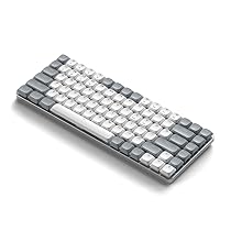 Satechi SM1 Bluetooth 75% Tastiera Meccanica, Layout QWERTY Stati Uniti, Tastiera Compatta Wireless con 84-Tasti, Retroilluminata e Ricaricabile, per Giochi e Ufficio, Mac e Windows – Grigio Chiaro