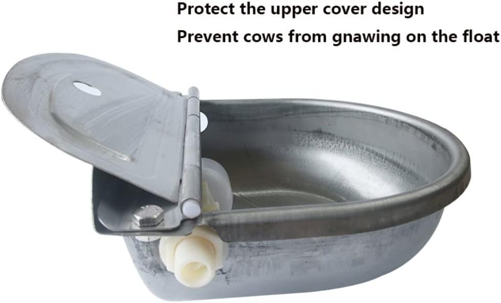 Horse Drinking Water Bowl Dispenser, Stainless Steel Drinking Bowl, Horse and Donkey Drinking Fountain, Floating Ball Drinking Trough, Feeder, Donkey and Horse Automatic Feeding Trough