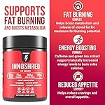 Inno Shred Fat Burner for Men and Women with 100mg Capsimax, Grains of Paradise, Organic Caffeine, Green Tea Extract, Appetite Suppressant, Weight Loss (60 Veggie Capsules) | (with Stimulant) - Image 4