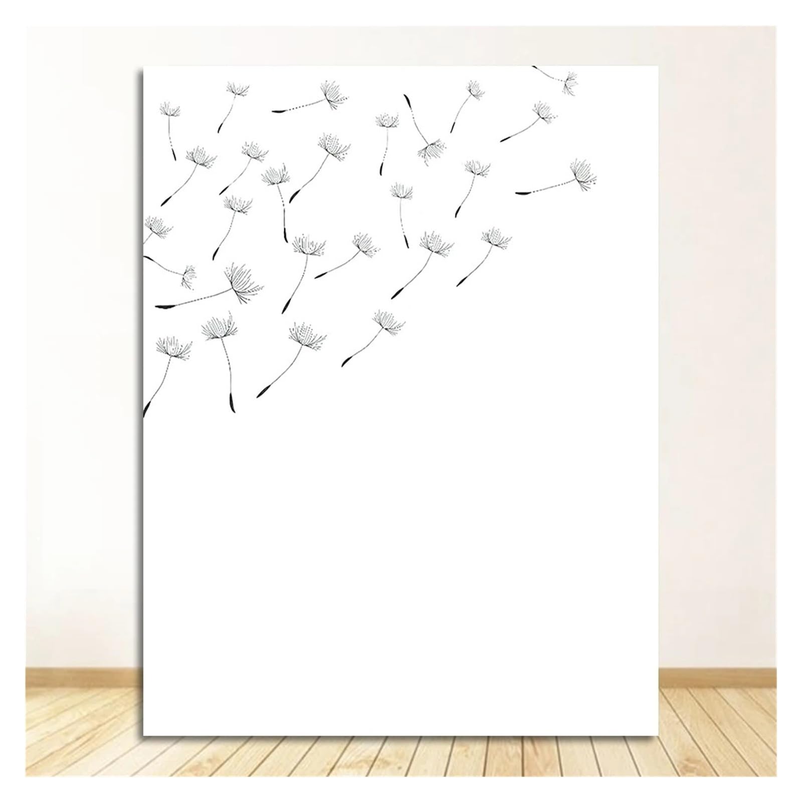 Affiche minimaliste blanche XENITE tableau deco de salon lumineux pour maison moderne