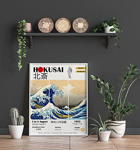 Cuadro de la Gran Ola de Kanagawa, póster japonés para salón o despacho 5