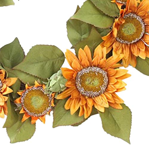 Couronne de fleurs fabriquées à la main sans entretien pour porte - 5
