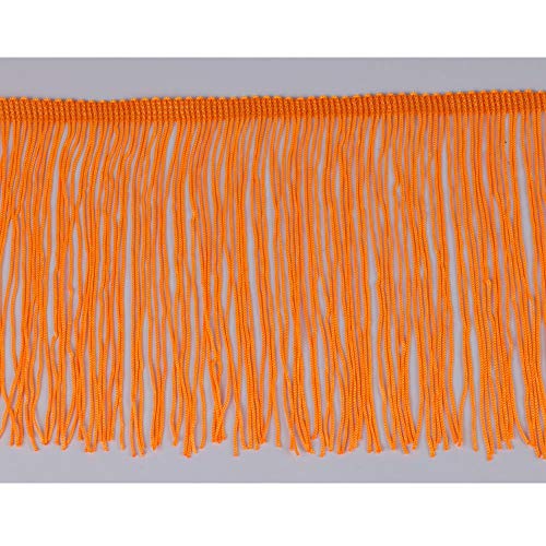 Heartwish Fringe Trim Lace Polyerter Fibre Tassel 6Inch Wide 10 Yards Long For Clothes Accessories Latin Wedding Dress Diy Lamp Shade Decoration Black White Red(Orange Red) #TOP4