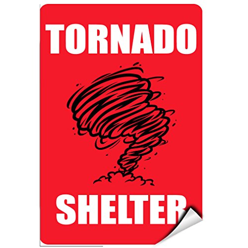 Autocollant de détresse Tornado Shelter Style 2 signalétique de sécurité vinyle