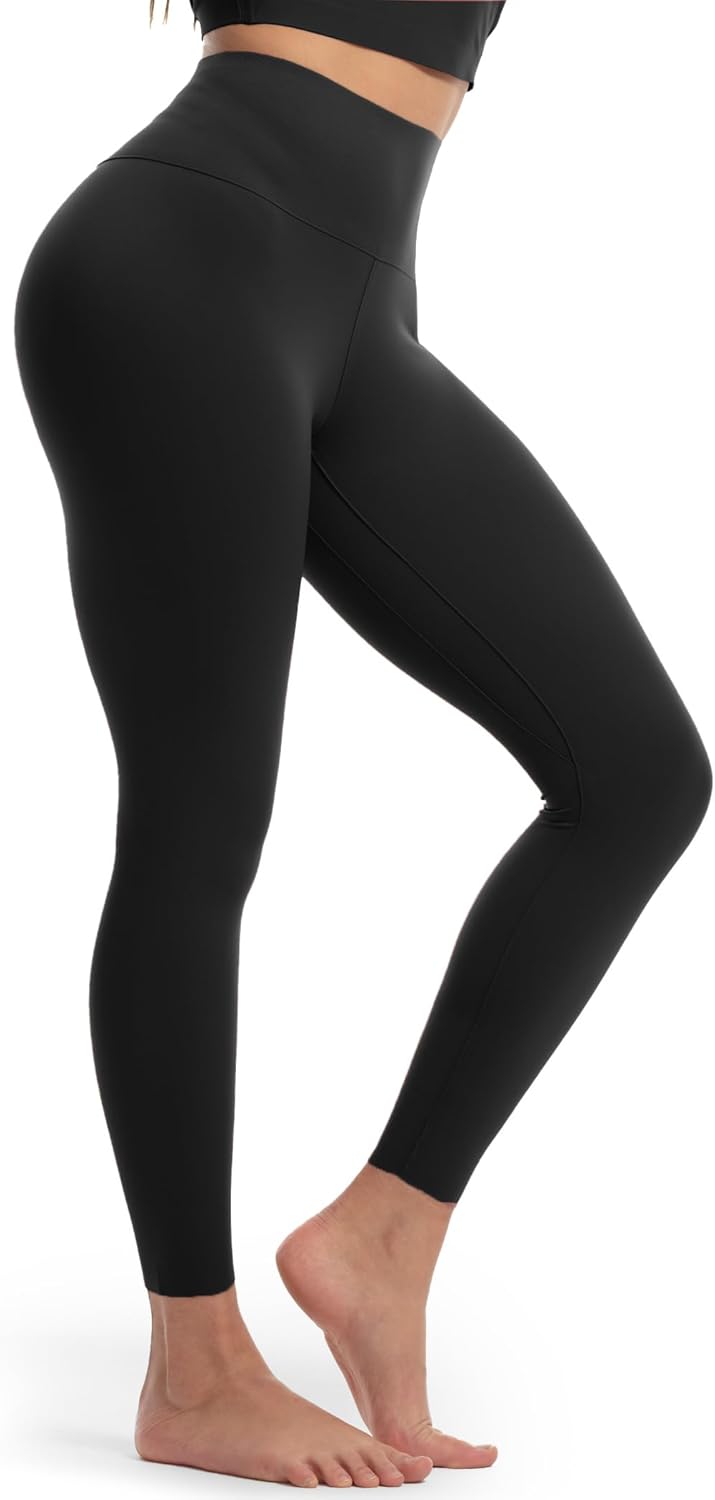 Seamless Leggings for Women Mid-Rise Yoga Pants No See Through Workout Leggings with Pockets