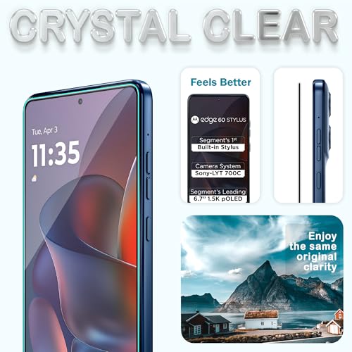 Image of FIRST MART Military-Grade Gorilla Tempered Glass For Motorola Moto Edge 60 Stylus 5G (6.7 Inch) With Easy Installation Kit for Smartphone| Edge-To-Edge Protector Coverage | Black, Pack of 2