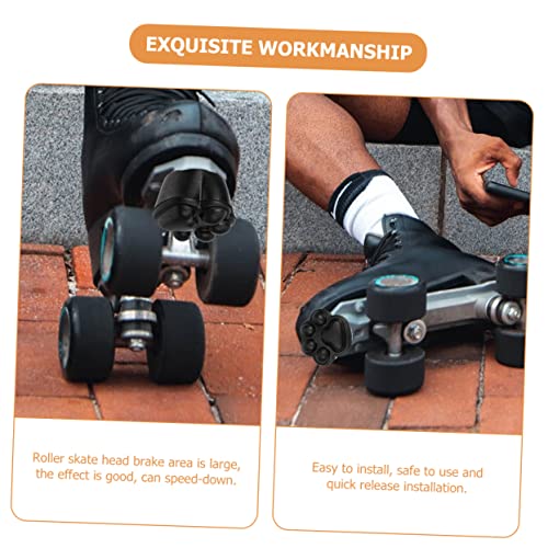 CLISPEED 6 Peças Freios De Pro Skate Ajustáveis ​​ Quádruplos Acessórios De Freio Paradas De Dedo Pl