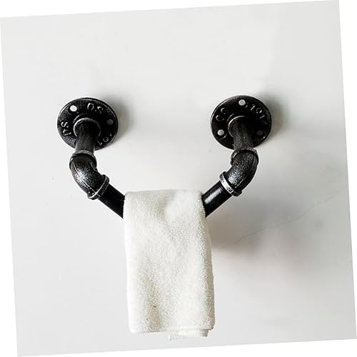 Miniatura 6 de Estantes colgantes para pared, toallero de hierro, estantes de tubería, decoración montada en la pared, estilo rústico