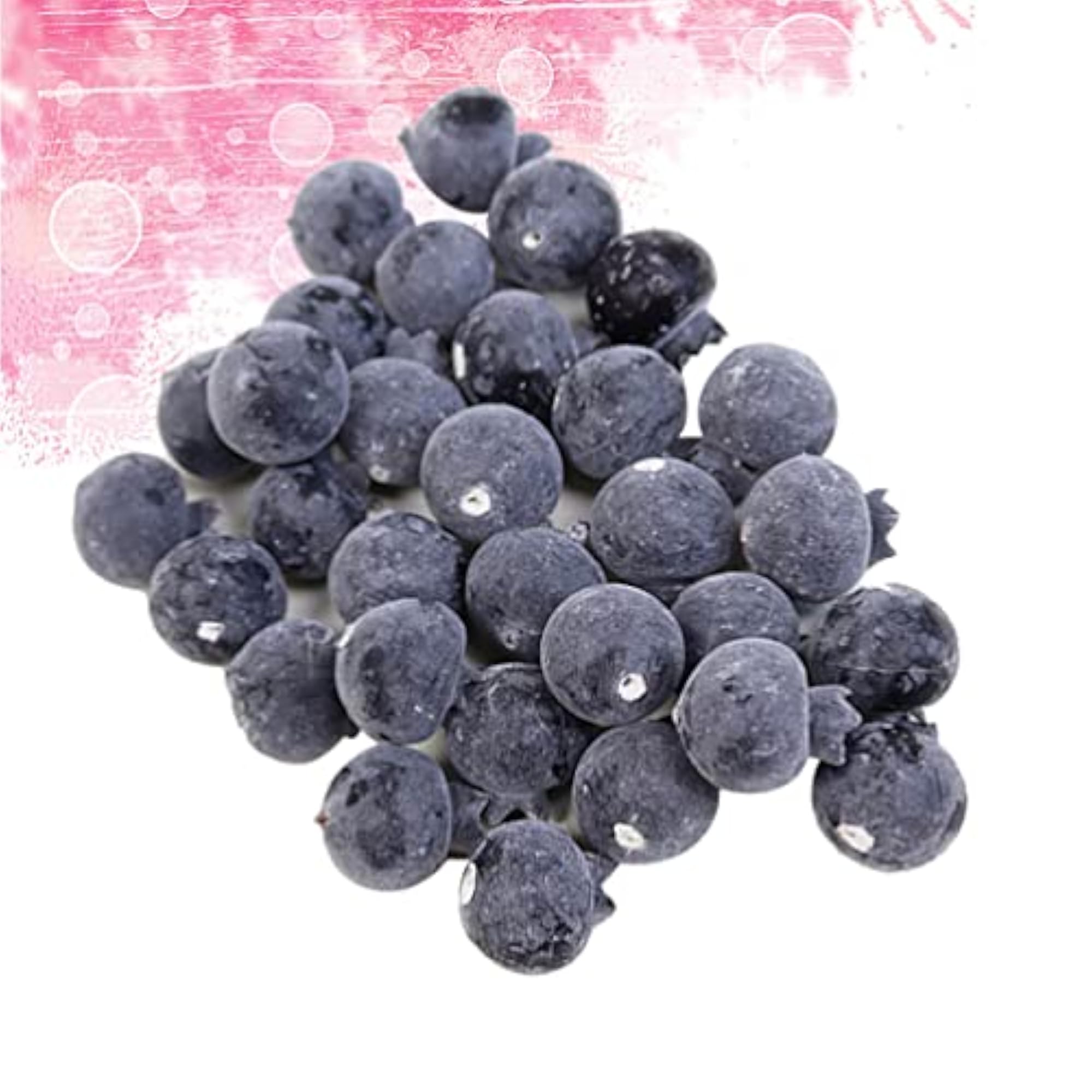 50pcs Lifelike Frosted Blueberries for Decor