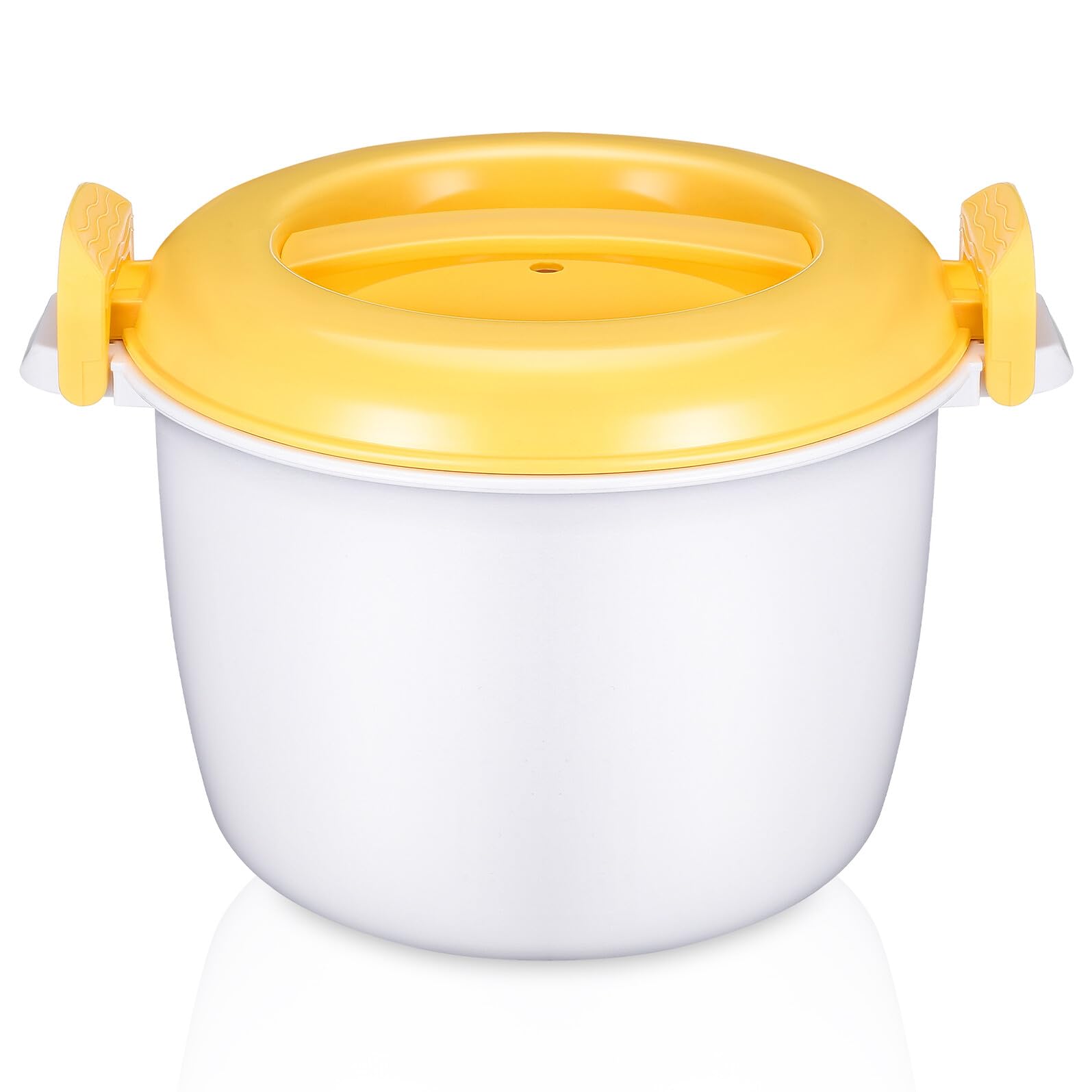 Microwave Rice Cooker Small 20x11 5cm Yellow Multi-functional Rice Container for Microwave Oven Home Use