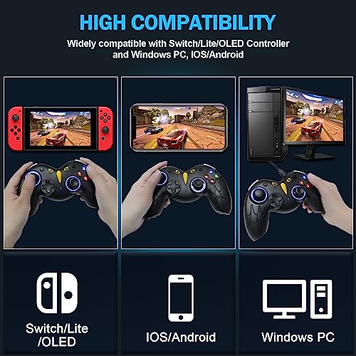 Stoga Wireless Switch Controller, Cool Eagle Pro Controller For Switch/Lite/Oled, Gaming Controller Gamepad With Wake-Up,Dual Vibration,Gyro Axis,Adjustable Turbo & Programmable Function #TOP6
