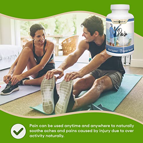 Bioactive Nutrients Natural Pain Relief Supplement - 120 Vegetable Capsules - Includes Devil's Root Powder, Japanese Knotweed Root, Grape Skin Extract, And Clove Flower Bud Extract - For Inflammation #TOP2