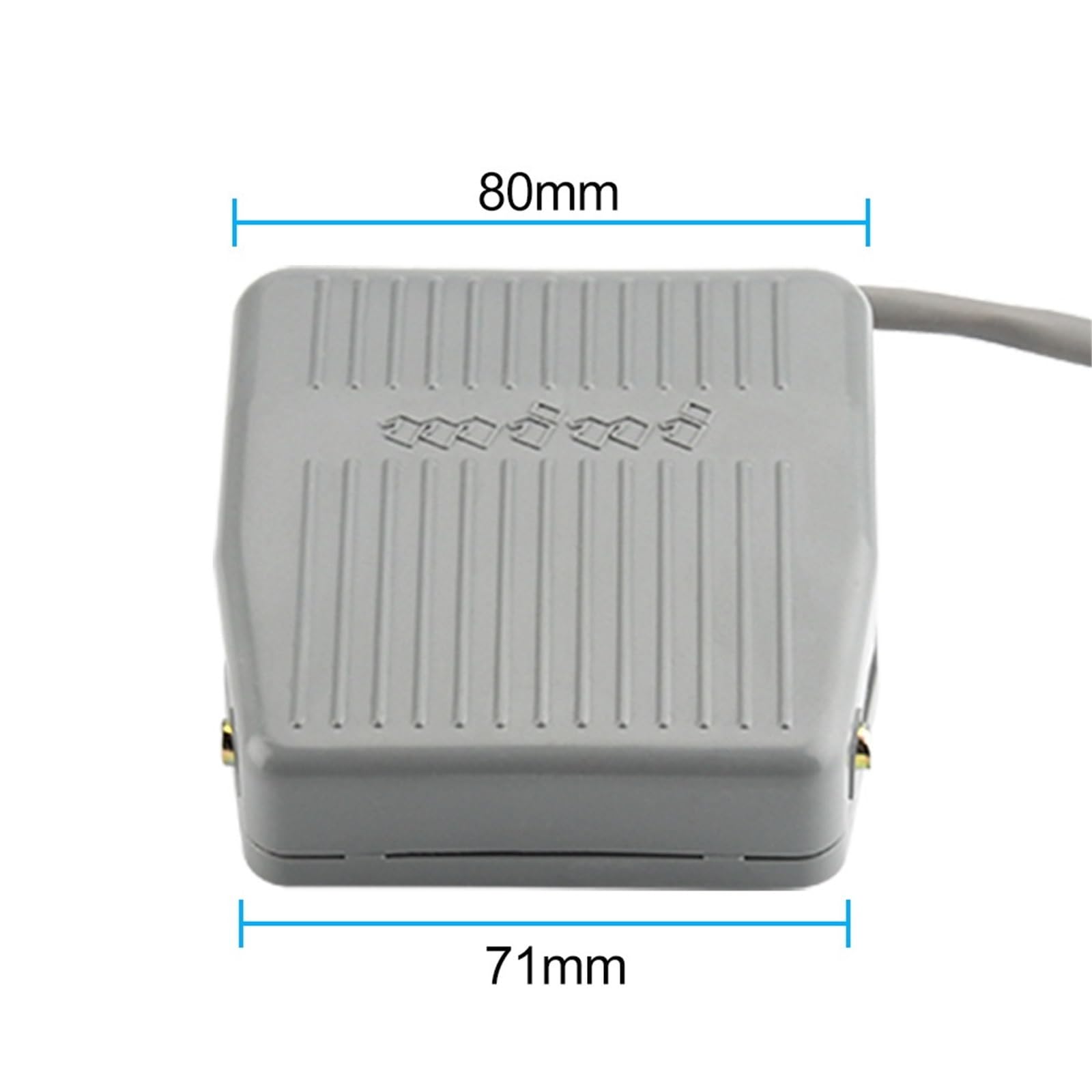 Interruptor de pie Interruptor de pie de 0-400 V, Interruptor de Control momentáneo, Pedal eléctrico SPDT, Gris, calibres de Cable de 20 m y 2 m, 1 Unidad