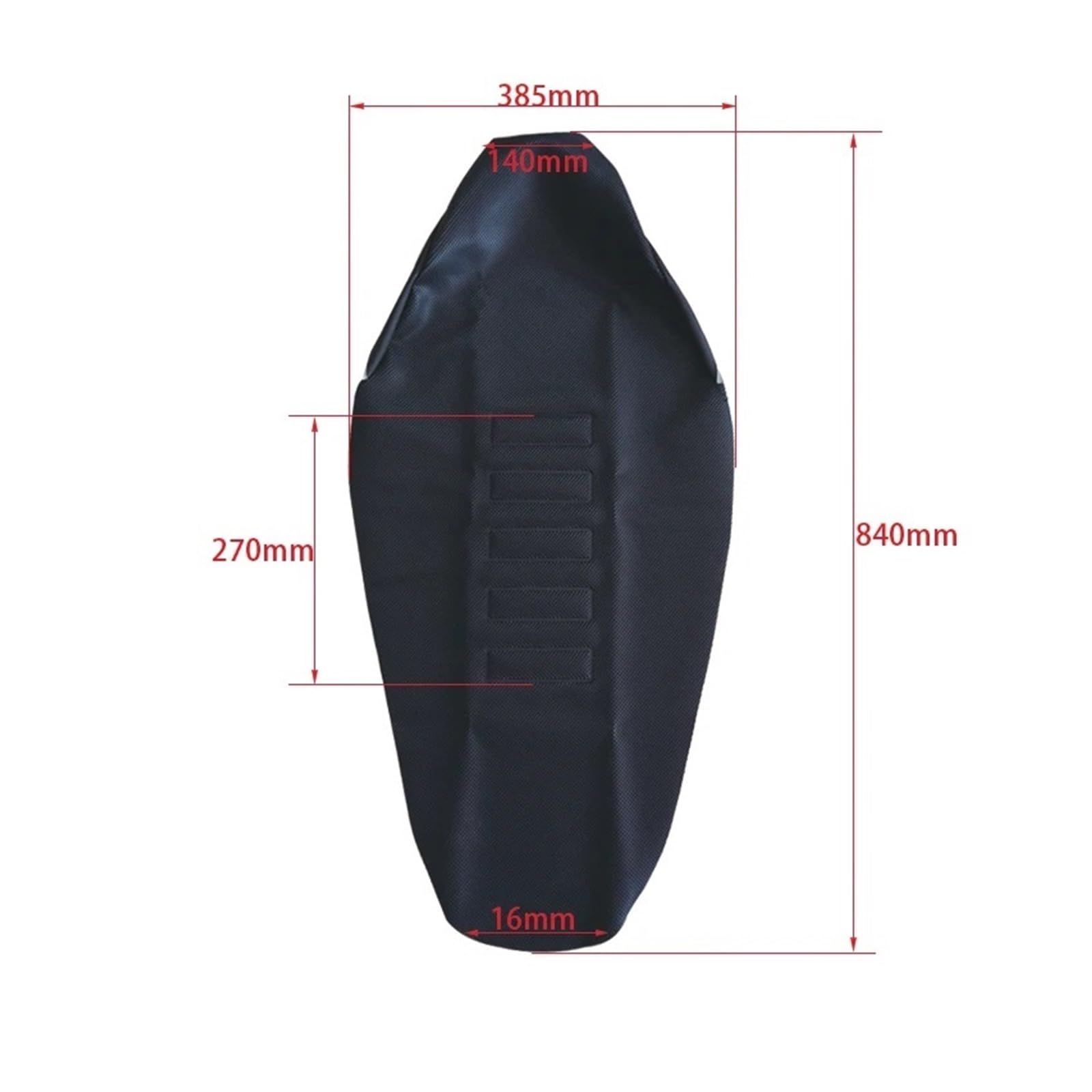 Pacchetto set di cuscini per coprisedili per moto, pinza antiscivolo morbida Coprisedile per moto(Nero)
