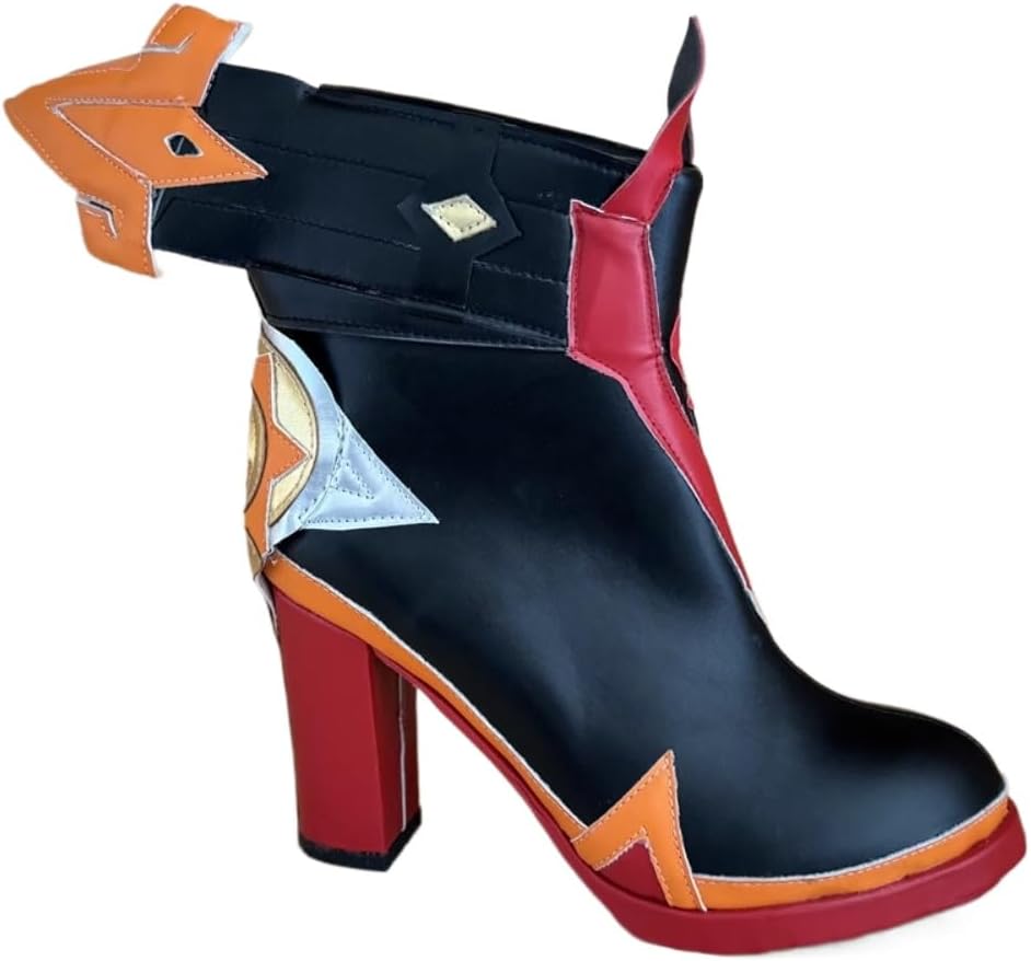 New Mavuika Cosplay Shoes for Game Genshin Impact Cos High Heel Halloween Women Role Play Shoe