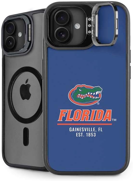Skinit Kickstand Phone Case Compatible with iPhone 16 - Officially Licensed University of Florida Gators Mascot Blue Design