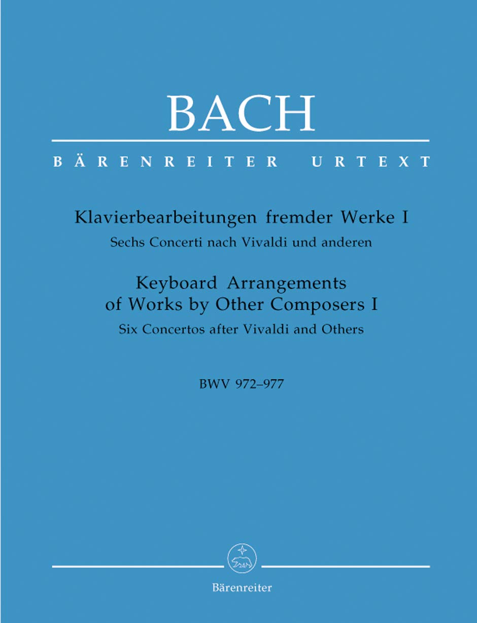 Keyboard Arrangements of Works by Other Composers I BWV 972-977 (Piano)