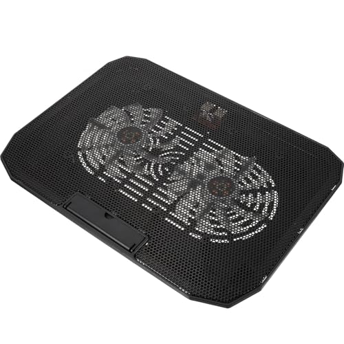 Base para laptop con ventilador silencioso, negra portátil