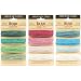 Green Blue and Pink Hemp Twine Mix 20lb Test 1mm Diameter 12 Colors 360 Feet of Cord and Free Jewelry Making Project