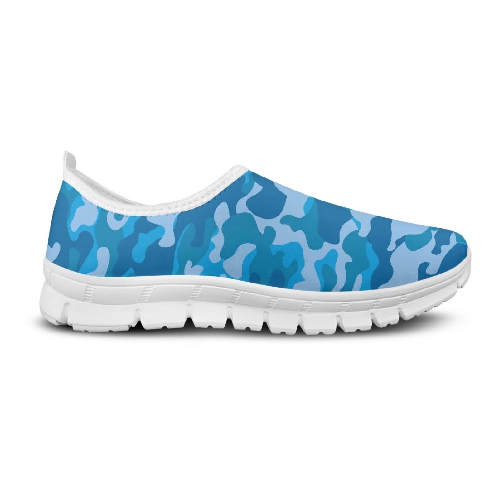 Męskie buty do chodzenia, wsuwane, trampki, podparcie łuku, lekkie mokasyny do joggingu, biegania, biała podeszwa, moro, 39.5 EU