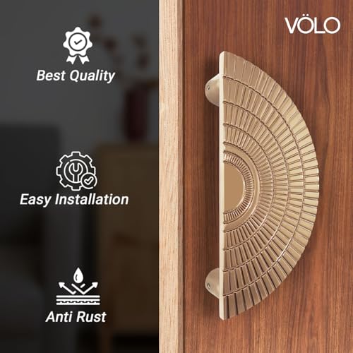 Image of VOLO Main Door Handle - Heavy Duty Pull Handle for Wooden & Glass Doors in Home, Office & Hotel Use (Model: S-626) - Pack of 1 Set (Rose Gold - 160MM)