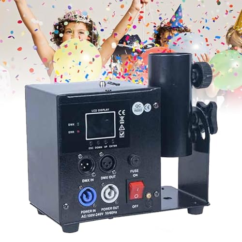 Electric Confetti Machine, Confetti Salute Machine with Remote and Power Cords, Confetti Launcher Machine Standing Adjustable Angle for Weddings Parties,Singlehead