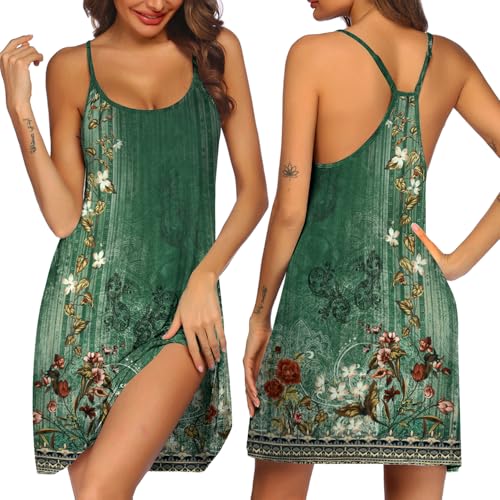 Image of Ekouaer Women's Racerback Sleeveless Nightgown