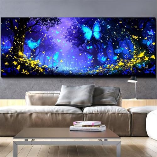 Mefooge L504 broderie diamant kit complet motif arbre et papillon design artistique géant