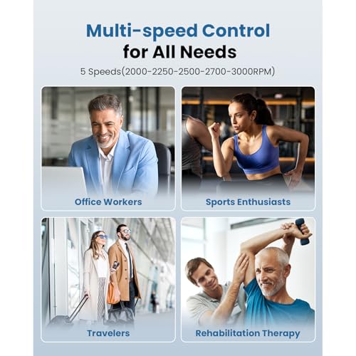 Mini Massage Gun with Heat Therapy, Bob and Brad M7 Plus Portable Deep Tissue Muscle Massager Gun, Percussion Pocket-Sized Massage Gun for Pain Relief & Muscle Recovery, Gifts for Women Men - 8